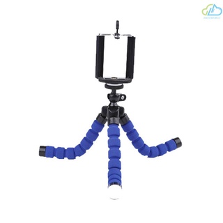 [AUD] Mini trípode de pulpo de esponja Flexible para teléfono móvil Smartphone cámara accesorio azul