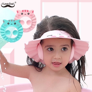 niños impermeable gorra seguro bebé ducha gorra niños visera sombrero ajustable bebé ducha gorra proteger los ojos y el pelo