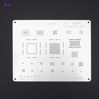 BUB A8 IC Chip CPU plantación estaño malla BGA Reballing plantilla plantilla Kits para iPhone 6/6Plus