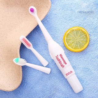 Fre cepillo de dientes giratorio eléctrico con pilas 3 cabezas de cepillo de dientes higiene Oral salud