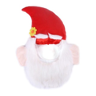 ran pet sombrero de navidad con barba halloween perro gato divertido cosplay disfraz de navidad vestir gorra decoración de fiesta