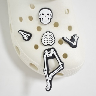 Charms Dibujos Animados Cráneo Esqueleto Serie Crocs Jibbitz Zapato Encanto Pins Charm Para Zapatos Accesorios