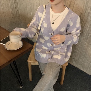 VmewSher New Autumn Winter Fashion Korean Style Women Casual Sweater Cardigans Long Sleeve V Neck Button Up Loose Knitwear Tops (7)