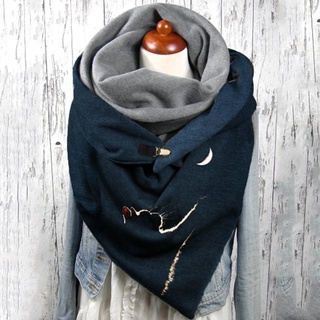 2020 mujeres invierno cachemira bufanda gato impresión bufandas botón suave envoltura casual caliente bufandas chales femenino foulard gruesa manta