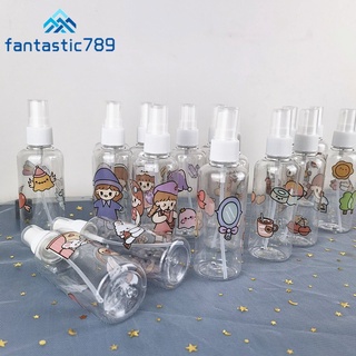 Fantastic789 100ML portátil lindo de dibujos animados niñas conejo vacío Spray botella de plástico Mini recargable contenedor de viaje botellas cosméticas