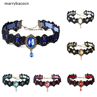 marrybacocn collar de encaje negro collar gargantilla de terciopelo cristal vintage gótico cadena colgante mx