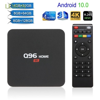 LEMON Q96 HOME Reproductor multimedia Decodificador 8GB 128GB Quad Core Caja de TV inteligente WiFi 2.4G H.265 Android 10 2021 3D UHD 4K Rockchip RK3229
