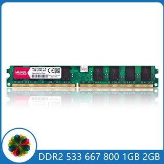 HRAPOL DDR2 1G 2G Ram Ordenador PC Memoria DDR2 800 667 533 Mhz 1GB 2GB Módulo De Escritorio PC2-4200U 5300U 6400U