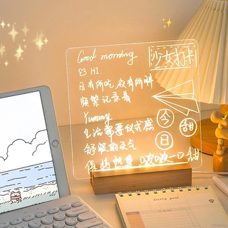 simple transparente acrílico tablero de notas tablero de mensajes memo portátil mini tablero de escritura