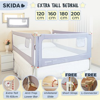 Skida: Extra alto (120 cm, 160 cm, 180 cm, 200 cm) deslizamiento hacia abajo, valla de seguridad para cama infantil