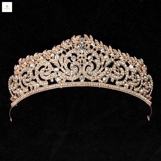 barroco grandes coronas diamantes de imitación coronas diademas para las mujeres joyería desfile de boda accesorios para el cabello