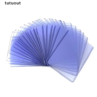 tutuout 25pcs 35pt ultra transparente toploader titular de la tarjeta mangas para star card mx (3)