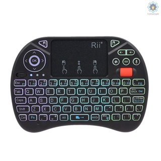 Nuevo Rii X8 Plus GHz retroiluminado teclado inalámbrico Touchpad ratón entrada de voz mando a distancia de mano para Android TV BOX Smart TV PC