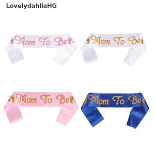 [LovelydahliaHG] 1pc Footprints Mom to Be Satin Sash Party Sash Baby Shower Gender Party Decor Recommended