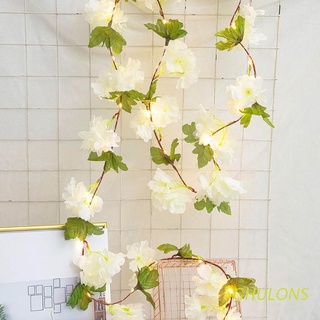 ghulons 25led 7.2ft flor artificial de cerezo flores de ratán vid de cobre de alambre de cobre cadena de luz para boda fiesta jardín