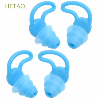 HETAO 2pairs Silicona suave Tapones para los oídos Anti-ruido Tapones para los oídos Enchufe de oído Viaje Estudiar Sueño 2/3 capa Seguridad auditiva Impermeable Aislamiento acústico Reducción de ruido/Multicolor