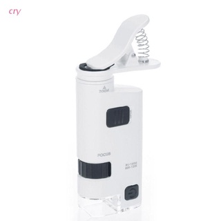 cry 80-120X Digital Clip Tipo Teléfono Celular Microscopio Universal Mini Móvil Lupa Con Lámpara LED Para Joyas Biológicas Antigüedades