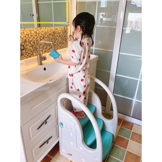 Los niños cojín de inodoro tocador taburete de lavado de manos y pies taburete reposapiés pisar pie lavado cara bebé pisando escalera