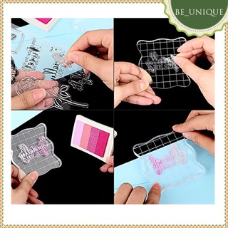 Acrylic Block Stamp Block Stamp Blocks Acrylic Blocks with / Without Grid Lines Stamp Block Punching Tools for
