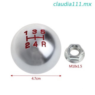 claudia111 aluminio 5 velocidades manual pomo de palanca de cambios m10x1.5 rosca para honda civic odyssey accord (1)