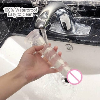 ggt Waterproof G Spot Transparent Dildo Anal Plug Butt Suction Cup Female Male Realistic Adult Love Sex Toys (8)