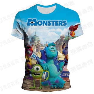 Monsters Inc Anime Cartoon Kids T-Shirts 3D Summer New Boys Clothes Girls TShirts Children Graphic Funny Kawaii Baby Tops tee (1)