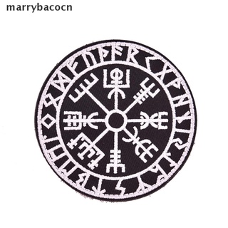 marrybacocn bordado viking vegvisir brújula sujetador gancho bucle parche insignia mx