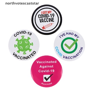 ncvs insignias de solapa vacunadas creativas 3,8 cm de dibujos animados animales vacuna botón pin insignia estrella