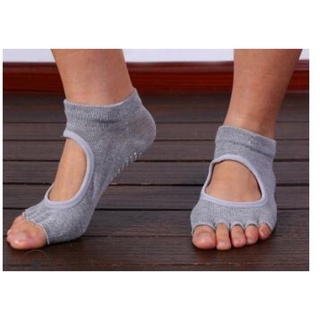 1 Pair Gym Yoga Sports Non-slip Half Toe Socks Pilates Ankle Grip Cotton Socks