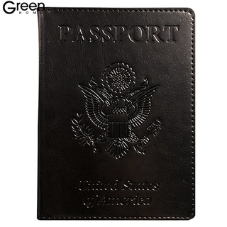(greenhome) easy carry titular de pasaporte portátil multifuncional estuche suave para exteriores