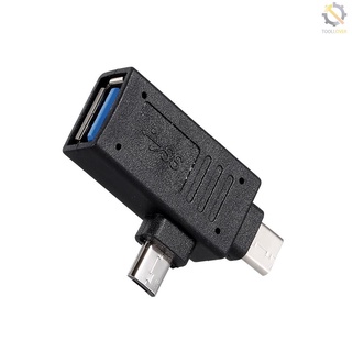 Otg adaptador tipo C Micro USB a USB Cable adaptador OTG conector Type-C Micro USB macho a USB hembra OTG adaptador (2)