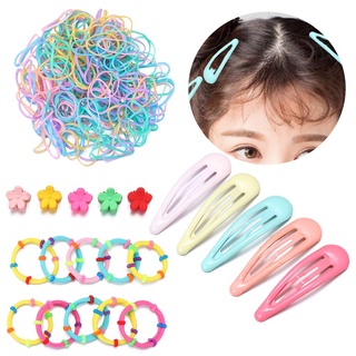caja1 220 unids/set bb cuerda elástica regalos horquilla clip de pelo con bolsa opp color caramelo niñas accesorios para niños (6)