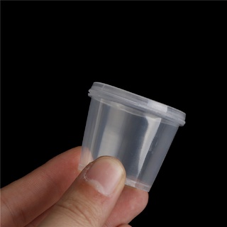 tutuche 100pcs pequeño plástico desechable salsa tazas de almacenamiento de alimentos transparente caja y tapa mx