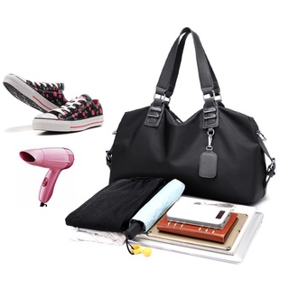 Mini bolsa de Boston, gran capacidad, bolsa de lona deportiva para mujer, estudiante de la escuela, bolsa de viaje, almacenamiento de zapatos, bandolera, bolso de hombro, bolso de mano, 2 vías, impermeable, Nylon JP6MX (7)