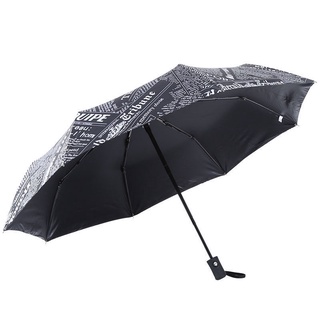 Paraguas de periódico con personalidad creativa coreana, sombrilla de vinilo Retro, resistente al sol, paraguas plegable Triple portátil, sombrilla de sol, protección UV (3)