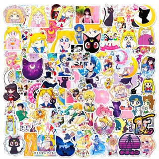 100 unids/Set Sailor Moon Series A pegatinas Anime DIY moda equipaje portátil Skateboard Doodle pegatinas