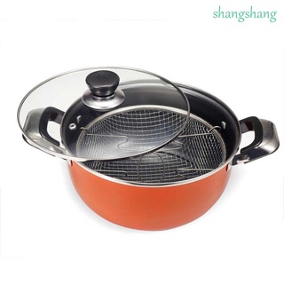 Shangshang1 canasta De acero inoxidable con Filtro/Pan De Pan/utensilios De cocina/Pote Frryer Profunda