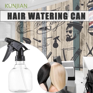 kunjian portátil peluquería nebulizador spray plástico gatillo pulverizador recargable botellas peluquería herramienta salón 250ml atomizador manual para peluquería agua spray botella/multicolor