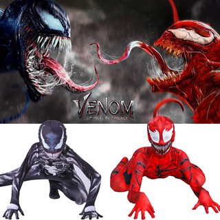 halloween mascarada niño y adulto cosplay veneno medias alta imitación spiderman y veneno 2 mono