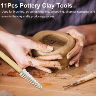 11 pzs/juego de herramientas Para tallar arcilla Escultura Cera (4)