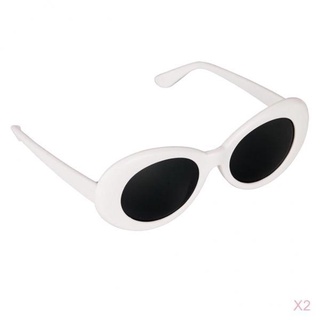 [BBNS] 2 x gafas de estilo Retro Clout gafas de sol Oval Bold Mod gruesas enmarcadas