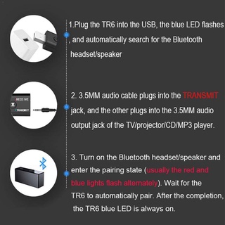 HONOUR12 Para TV PC Coche Transmisor Bluetooth Audio Receptor de audio Adaptadores Bluetooth Altavoz de música Dongle Modulador USB Bluetooth 5.0 Receptor de Dongle de datos Inalámbrico Receptor Bluetooth/Multicolor (7)