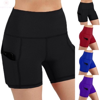 Leggings cortos de cintura alta para mujer/pantalones de bolsillo S-XL/deportivos/mujeres