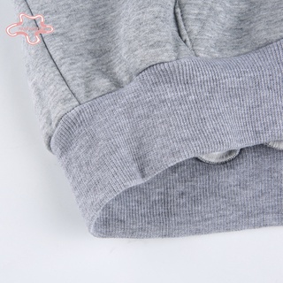 pantherpink Women Long Sleeve Solid Color Pocket Crop Top Plush Warm Zipper Coat Hoodie (9)