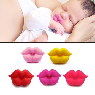 Chupete de silicona para bebé con forma de labios