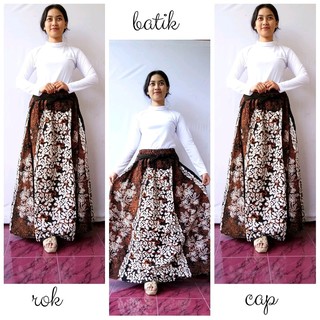 Batik falda estampado largo grueso batik falda para las mujeres