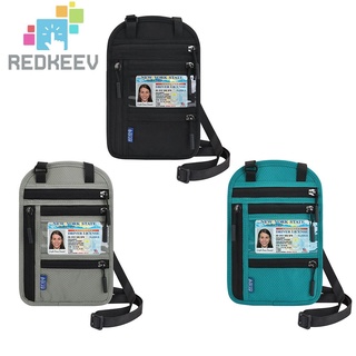 Redkeev 1/2/3PCS bolsa de almacenamiento de pasaporte de viaje tarjeta de crédito titular de pasaporte organizador de documentos tarjeta de hombro bolsa de cuello