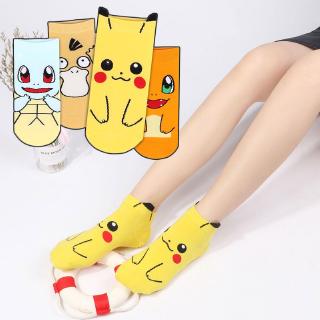 Calcetines cortos de algodón de Pokemon Anime transpirables/calcetines cortos suaves cómodos para mujeres