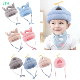 ita bebé niño gorra anticolisión protectora sombrero bebé casco de seguridad bebé suave cómodo protección de la cabeza ajustable