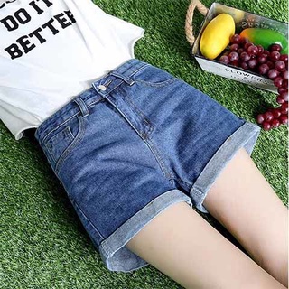 【Spot】New Women's Denim Shorts Women's Summer Loose Korean-Style High-Waist Versatile Wide-Leg Slim Hole Hot Pants gZg0